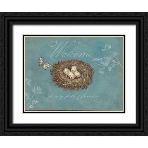 Welcome Black Ornate Wood Framed Art Print with Double Matting by Fisk, Arnie