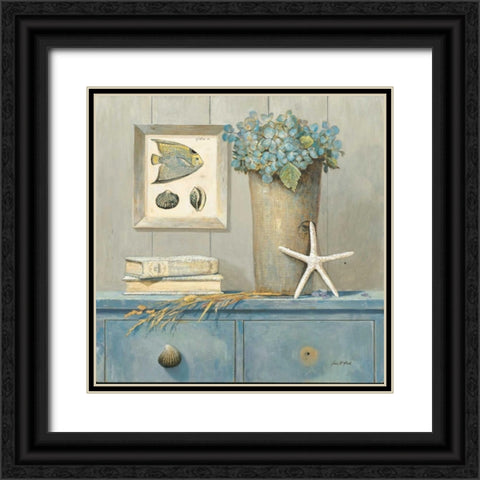 St. Tropez Botanical Black Ornate Wood Framed Art Print with Double Matting by Fisk, Arnie