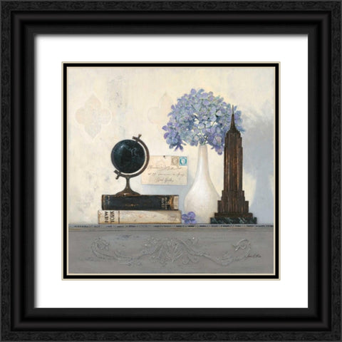 New York  Memento Black Ornate Wood Framed Art Print with Double Matting by Fisk, Arnie