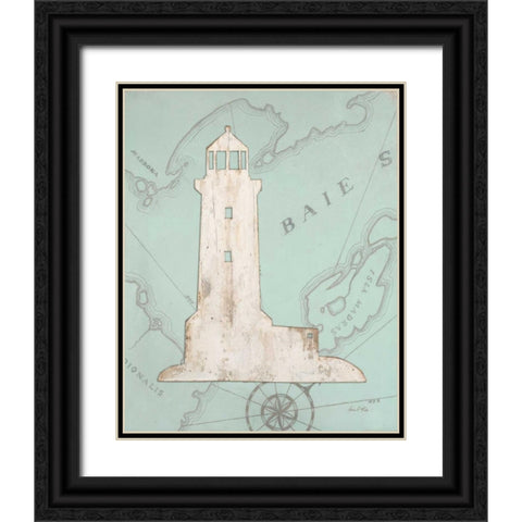 Coastal Lighthouse  Black Ornate Wood Framed Art Print with Double Matting by Fisk, Arnie