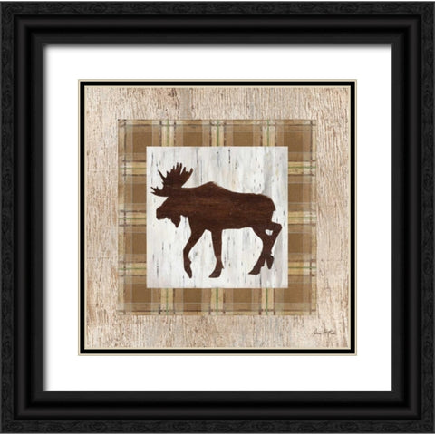 Wandering Moose Black Ornate Wood Framed Art Print with Double Matting by Fisk, Arnie
