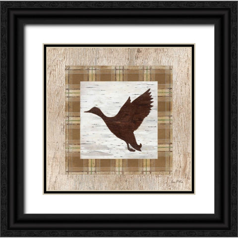 Flying Duck Black Ornate Wood Framed Art Print with Double Matting by Fisk, Arnie