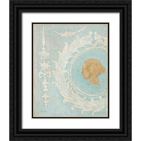 Tiffany Cameo Black Ornate Wood Framed Art Print with Double Matting by Fisk, Arnie