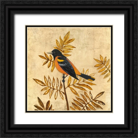 Golden Oriole Black Ornate Wood Framed Art Print with Double Matting by Fisk, Arnie