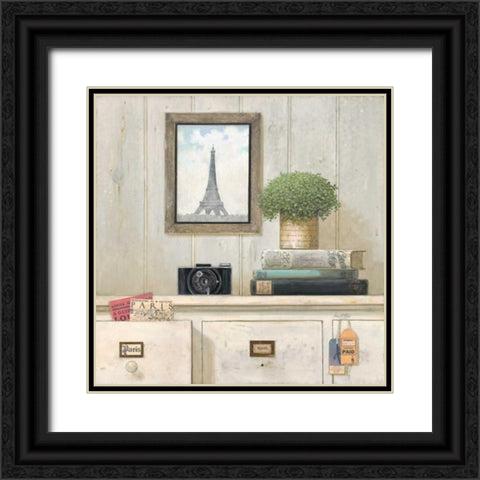 Paris Traveler Black Ornate Wood Framed Art Print with Double Matting by Fisk, Arnie