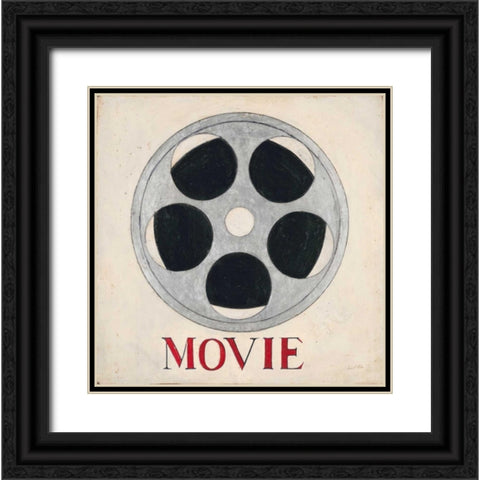 Film Reel Black Ornate Wood Framed Art Print with Double Matting by Fisk, Arnie