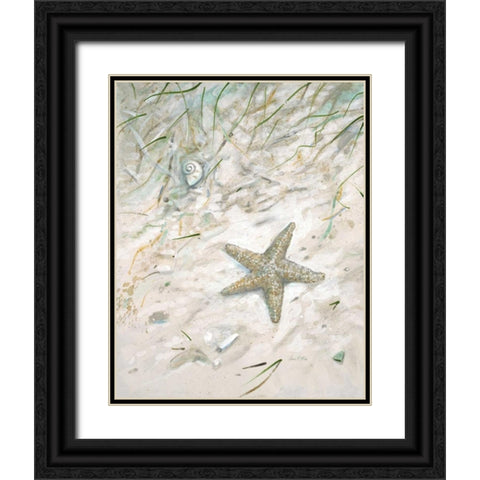 Seaside Starfish Black Ornate Wood Framed Art Print with Double Matting by FISK, Arnie