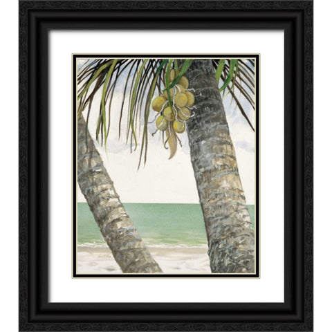 Seaside Coconuts Black Ornate Wood Framed Art Print with Double Matting by FISK, Arnie