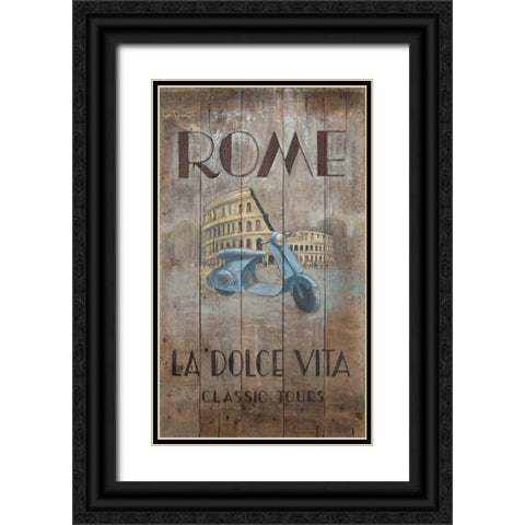 Roman Tours  Black Ornate Wood Framed Art Print with Double Matting by FISK, Arnie