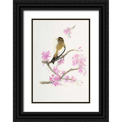 Bird in Brown Black Ornate Wood Framed Art Print with Double Matting by FISK, Arnie