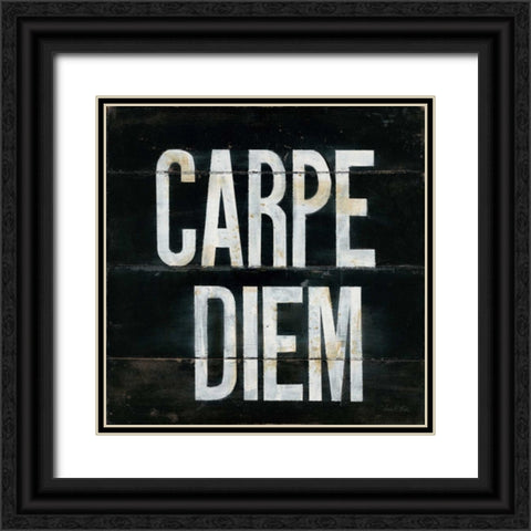 Industrial Chic Carpe Diem Black Ornate Wood Framed Art Print with Double Matting by Fisk, Arnie