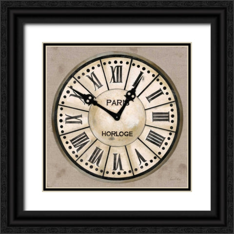 Industrial Chic Clock Black Ornate Wood Framed Art Print with Double Matting by Fisk, Arnie