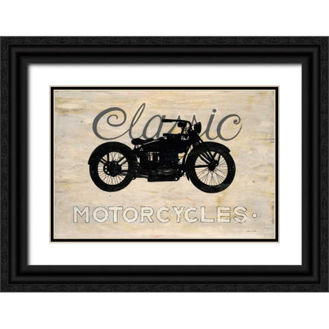 Classic Motorcycle Black Ornate Wood Framed Art Print with Double Matting by Fisk, Arnie