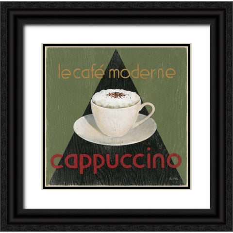 Cafe Moderne Cappuccino Black Ornate Wood Framed Art Print with Double Matting by Fisk, Arnie