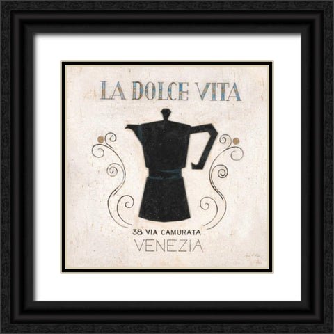 La Dolce Vita Coffee Black Ornate Wood Framed Art Print with Double Matting by Fisk, Arnie