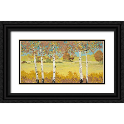 Copper Birch Black Ornate Wood Framed Art Print with Double Matting by Fisk, Arnie