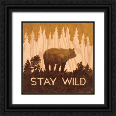 Stay Wild Black Ornate Wood Framed Art Print with Double Matting by Fisk, Arnie