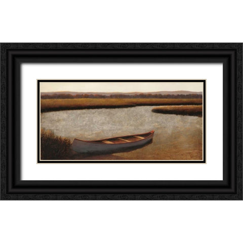 Serene Waters Black Ornate Wood Framed Art Print with Double Matting by Wiens, James