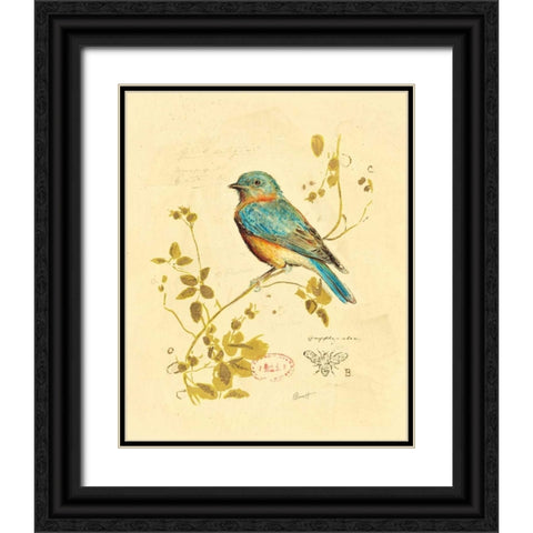 Gilded Songbird 4  Black Ornate Wood Framed Art Print with Double Matting by Barrett, Chad