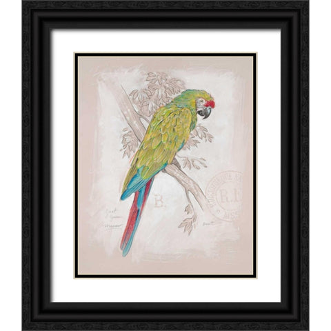 Chartreuse Tropical Black Ornate Wood Framed Art Print with Double Matting by Barrett, Chad