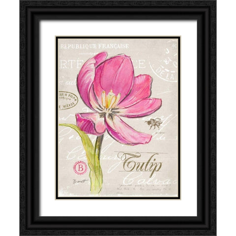 Sketchbook Tulip Black Ornate Wood Framed Art Print with Double Matting by Barrett, Chad