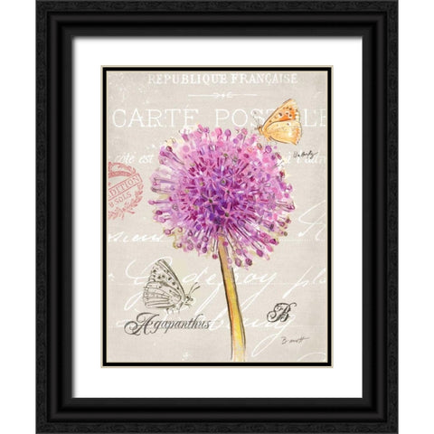 Sketchbook Agapanthus Black Ornate Wood Framed Art Print with Double Matting by Barrett, Chad