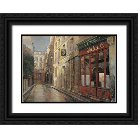 Julia C. Black Ornate Wood Framed Art Print with Double Matting by Hak, Chiu Tak