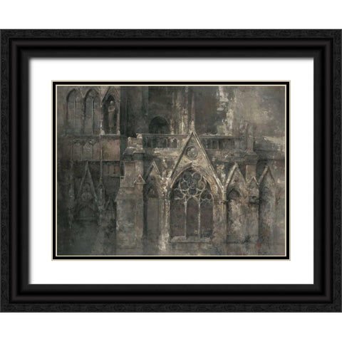 Gothic Language Black Ornate Wood Framed Art Print with Double Matting by Hak, Chiu Tak