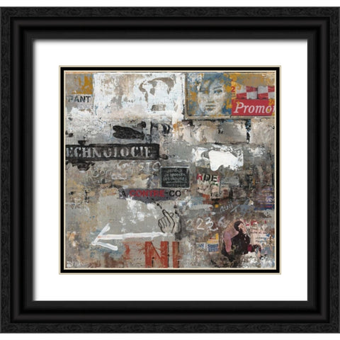 Urban Language Black Ornate Wood Framed Art Print with Double Matting by Hak, Chiu Tak