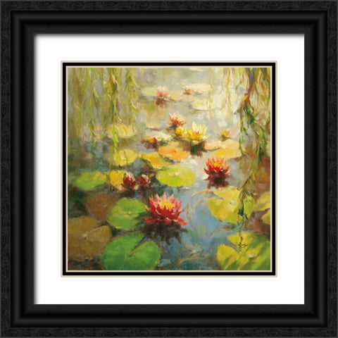 Calm Reflections Black Ornate Wood Framed Art Print with Double Matting by Oxley, Vail