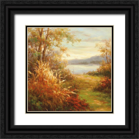 Natures Pathway Black Ornate Wood Framed Art Print with Double Matting by Oxley, Vail