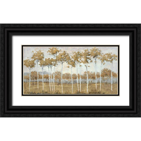 Autumns Golden Vista Black Ornate Wood Framed Art Print with Double Matting by Schultz McGannon