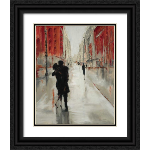 City Romance Black Ornate Wood Framed Art Print with Double Matting by Lehman, Laurel