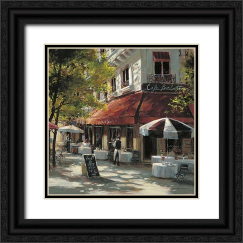 Cafe Berlotti Black Ornate Wood Framed Art Print with Double Matting by Heighton, Brent