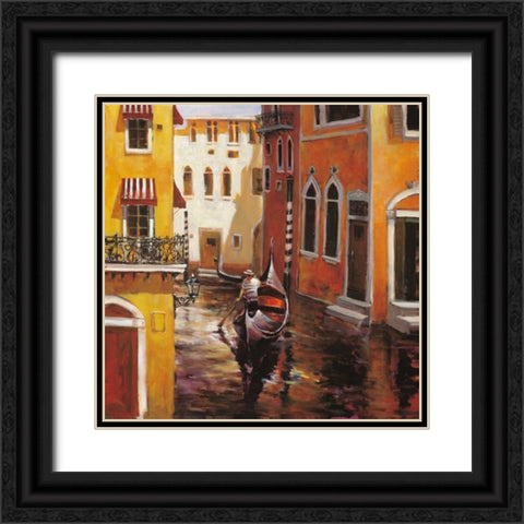 Venice Afternoon Black Ornate Wood Framed Art Print with Double Matting by Heighton, Brent