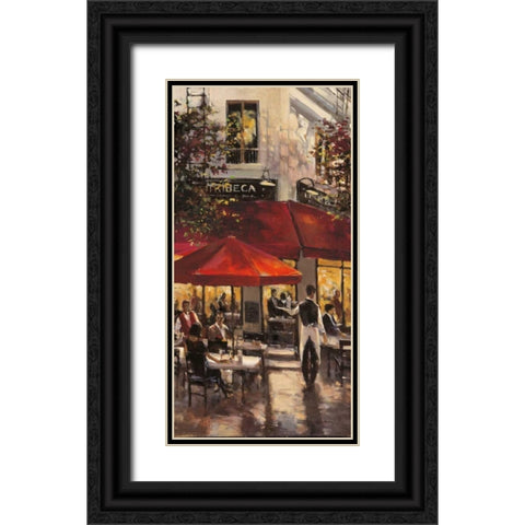 Tribeca Bar Black Ornate Wood Framed Art Print with Double Matting by Heighton, Brent