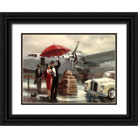 Transcontinental Flight Black Ornate Wood Framed Art Print with Double Matting by Heighton, Brent