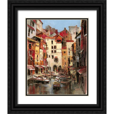 Mediterranean Seaside Holiday 1 Black Ornate Wood Framed Art Print with Double Matting by Heighton, Brent
