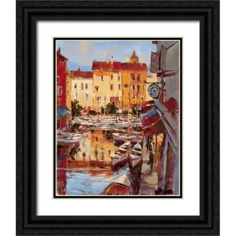 Mediterranean Seaside Holiday 2 Black Ornate Wood Framed Art Print with Double Matting by Heighton, Brent