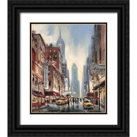 Eighth Avenue Black Ornate Wood Framed Art Print with Double Matting by Heighton, Brent