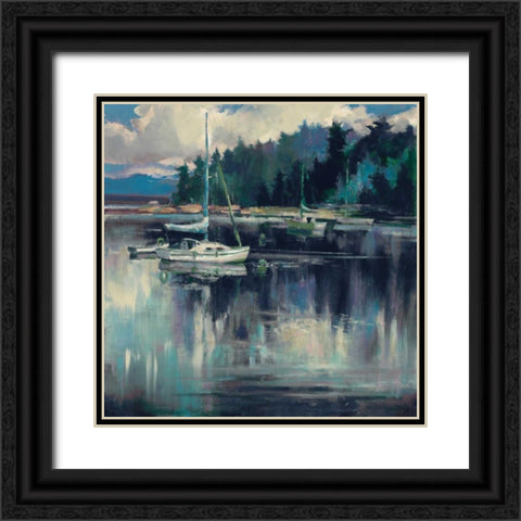 Coastal Shoreline Black Ornate Wood Framed Art Print with Double Matting by Heighton, Brent