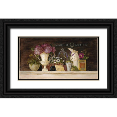 Marche Antica Vignette Black Ornate Wood Framed Art Print with Double Matting by Staehling, Angela
