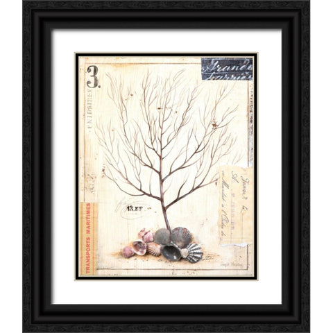 Coral Sketchbook Black Ornate Wood Framed Art Print with Double Matting by Staehling, Angela