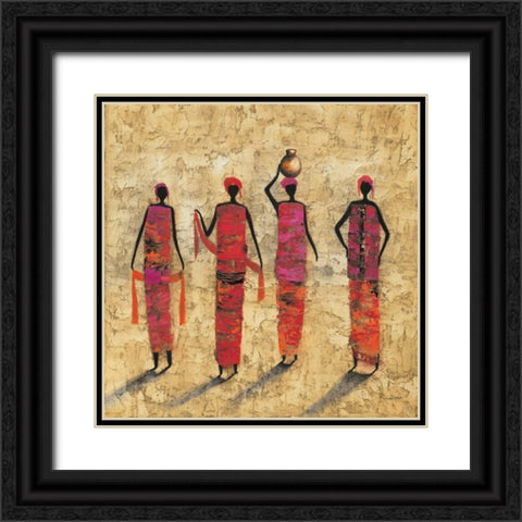 Painting Black Ornate Wood Framed Art Print with Double Matting by Rauscher, Michel