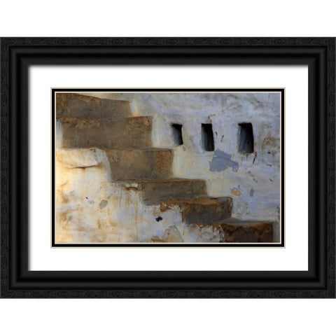 Global Steps 2 Black Ornate Wood Framed Art Print with Double Matting by Rauscher, Michel