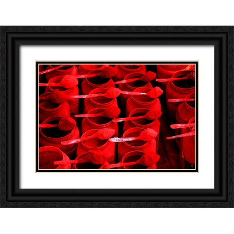 Global Spice 4 Black Ornate Wood Framed Art Print with Double Matting by Rauscher, Michel