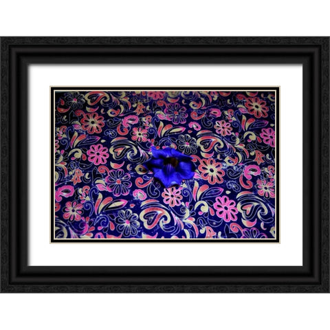 Floral Pond 3 Black Ornate Wood Framed Art Print with Double Matting by Rauscher, Michel