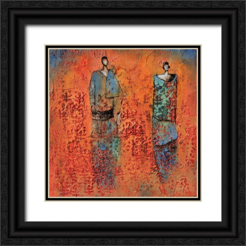 Global Harmony Black Ornate Wood Framed Art Print with Double Matting by Rauscher, Michel