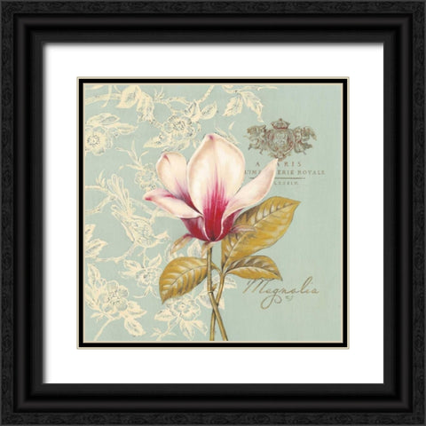 Toile Magnolia Black Ornate Wood Framed Art Print with Double Matting by Ferri, Stefania