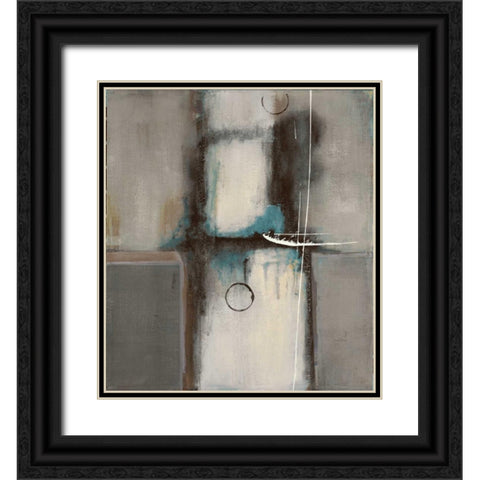 Elemental Thought Blue Black Ornate Wood Framed Art Print with Double Matting by Villarreal Villarreal, Gabriela